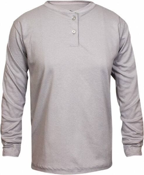 Fire-Resistant Shirt: 5X-Large, Gray, Cotton, 5.5 oz MPN:C54VGBSLSWNYC5X
