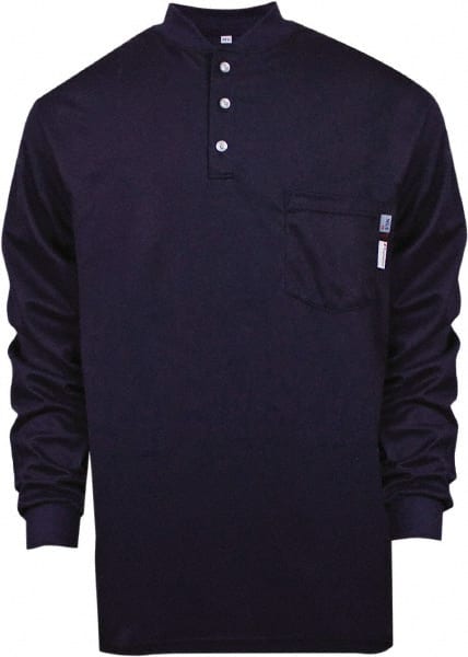 Fire-Resistant Shirt: 3X-Large, Navy Blue, Cotton, 5.5 oz MPN:C54VYBSLSNYC3X