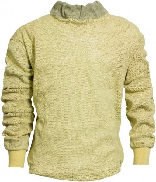 Rain & Chemical Resistant Shirt: Medium, Yellow, Kevlar, Hazardous Protection MPN:CGPKISLMD