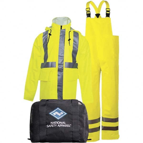 Suit with Pants: Size M, ANSI 107-2010, High-Visibility Yellow, Polyurethane MPN:KITRLC2MD