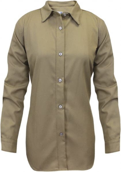 Work Shirt: Fire-Resistant, X-Large, Cotton, Khaki MPN:SHRUKWNYCXLRG