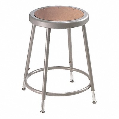 Round Stool Adjustable Legs Gray 31 H MPN:6218H