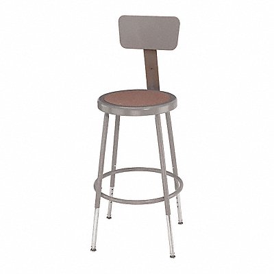 Round Stool Adjustable Legs Gray 32 H MPN:6218HB