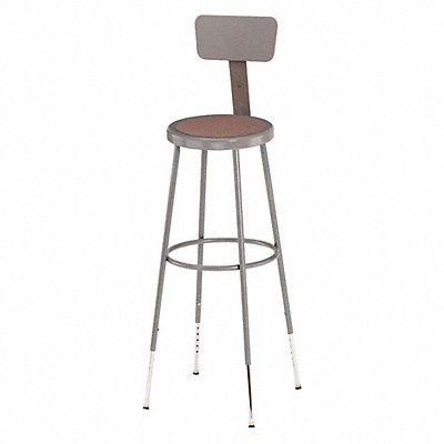 Round Stool Adjustable Legs Gray 44 H MPN:6230HB