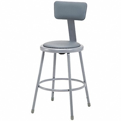 Round Stool Welded Tube Leg Gray 37 H MPN:6424B