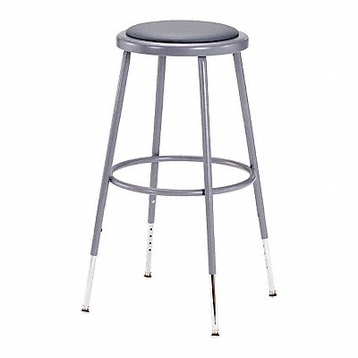 Round Stool Adjustable Legs Gray 25 H MPN:6424H