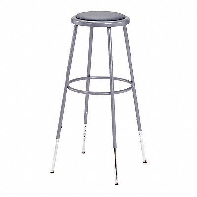 Round Stool Adjustable Legs Gray 31 H MPN:6430H