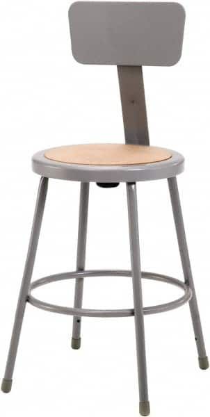 18 Inch High, Stationary Fixed Height Stool with Adjustable Height Back MPN:6218B