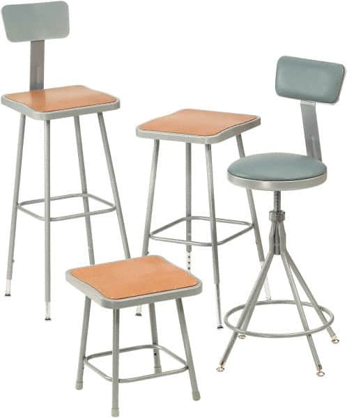 30 Inch Seat Height, Stationary Stool with Adjustable Height Backrest MPN:6330B
