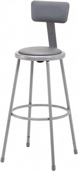 30 Inch High, Stationary Fixed Height Stool with Adjustable Height Backrest MPN:6430B