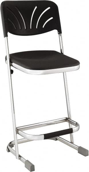 24 Inch High, Stationary Square Seat with Steel Backrest MPN:6624B