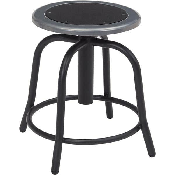 Adjustable Height Swivel Stool: Steel, Black MPN:6810-10