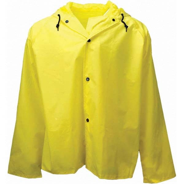 Rain Jacket: Size Large, Yellow, Nylon MPN:27001-00-1-YEL-