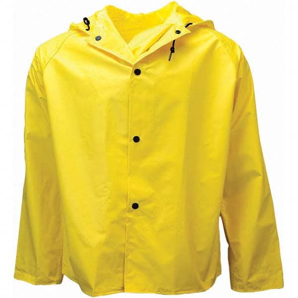 Rain Jacket: Size L, Yellow, Nylon & PVC MPN:35001-00-1-YEL-