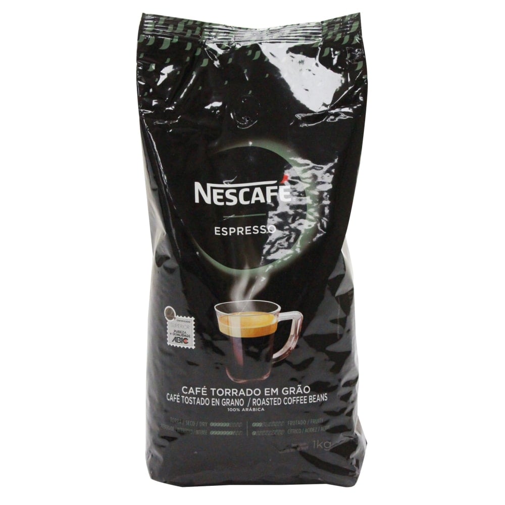 NESCAFE Espresso Whole Bean Coffee, 100% Arabica, Medium Roast Coffee, 2.2 Lb Bag, Box of 6 Bags MPN:24631