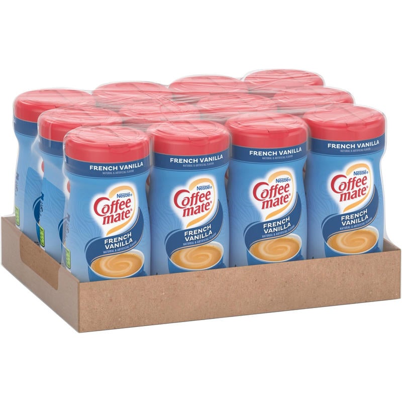 Coffee mate French Vanilla Powdered Creamer Canister - Gluten-Free - French Vanilla Flavor - 15 oz Canister - 12 / Carton MPN:35775CT