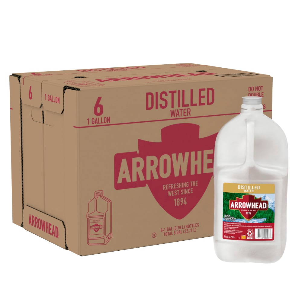 Pure Life Distilled Water, 1 Gallon Front Handle Jug, Case Of 6 Bottles (Min Order Qty 3) MPN:11475018