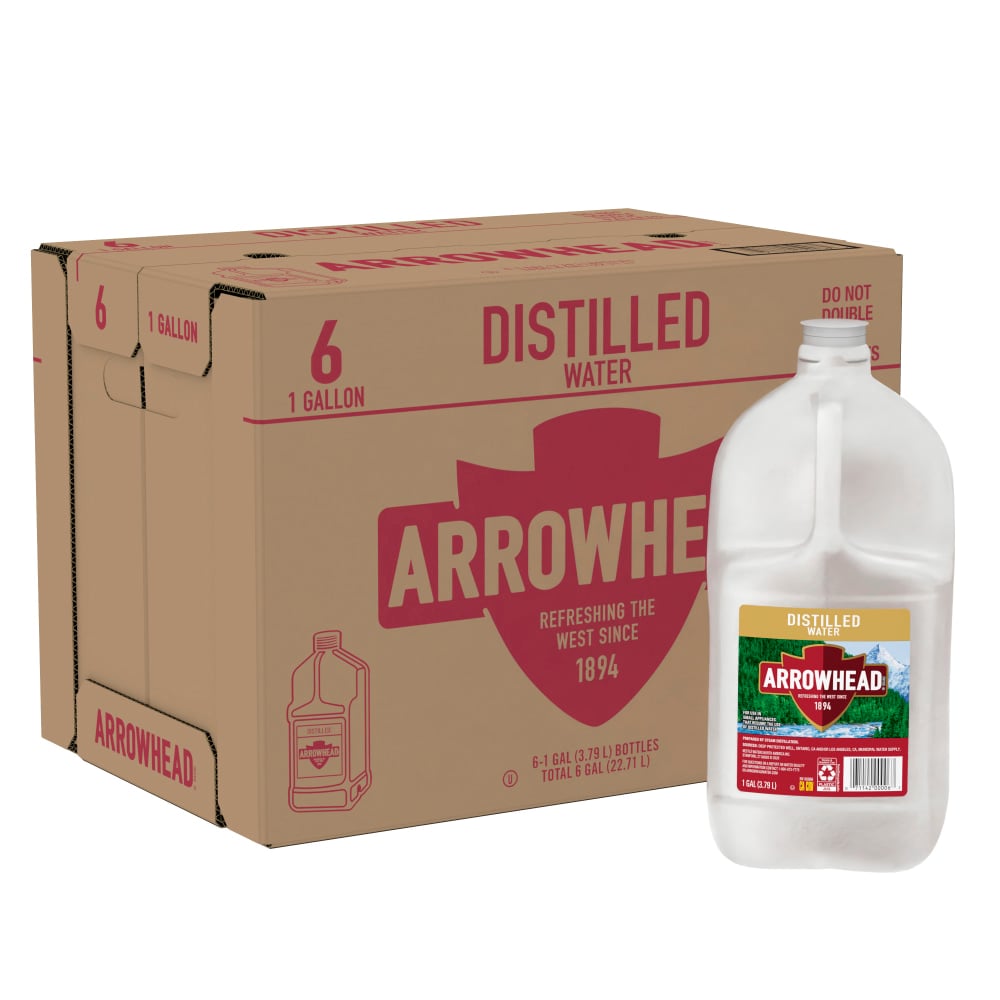 Pure Life Distilled Water, 1 Gallon Front Handle Jug, Case Of 6 Bottles (Min Order Qty 2) MPN:11475018