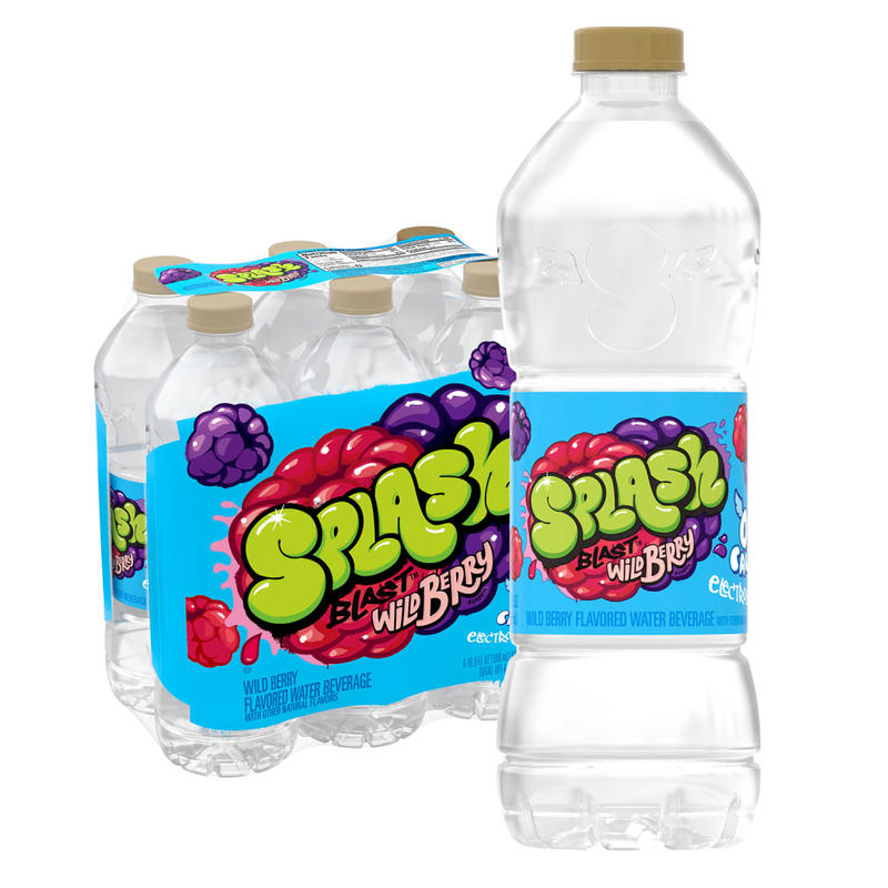 Splash Refresher Wild Berry Flavor Water Beverage 16.9 FL OZ Plastic Bottle Pack of 6 (Min Order Qty 12) MPN:12184445PK