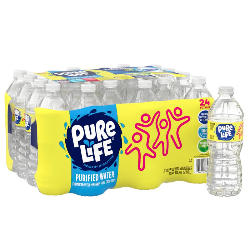 Pure Life Purified Water, 16.9 Oz, Case of 24 Bottles (Min Order Qty 5) MPN:NLE101264