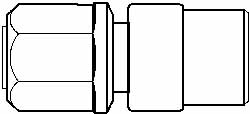 Compression Tube Connector: 1/8