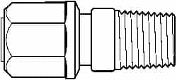 Compression Tube Connector: 3/8