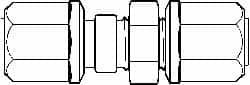 Compression Tube Bulkhead Union: 1/8