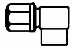 Compression Tube Female Elbow: 1/4