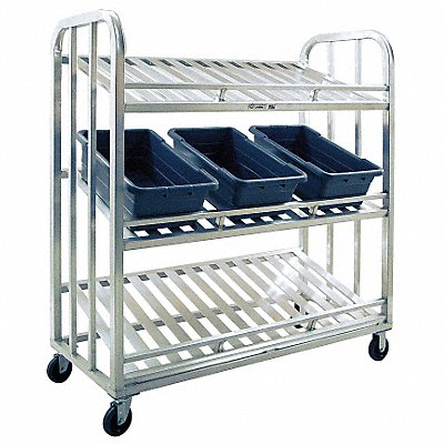 Stock Cart 3-Tier Slanted Shelf MPN:97476