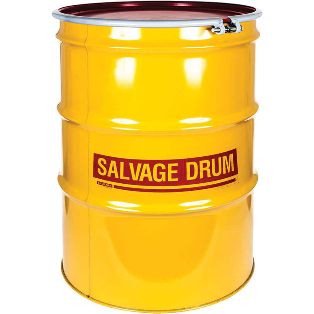 Overpack & Salvage Drums, Product Type: Salvage Drum , Holds Maximum Drum Size: 85gal , Closure Type: Metal Band with Bolt Lid , Drum Size Capacity: 85gal  MPN:DRM1001-LD