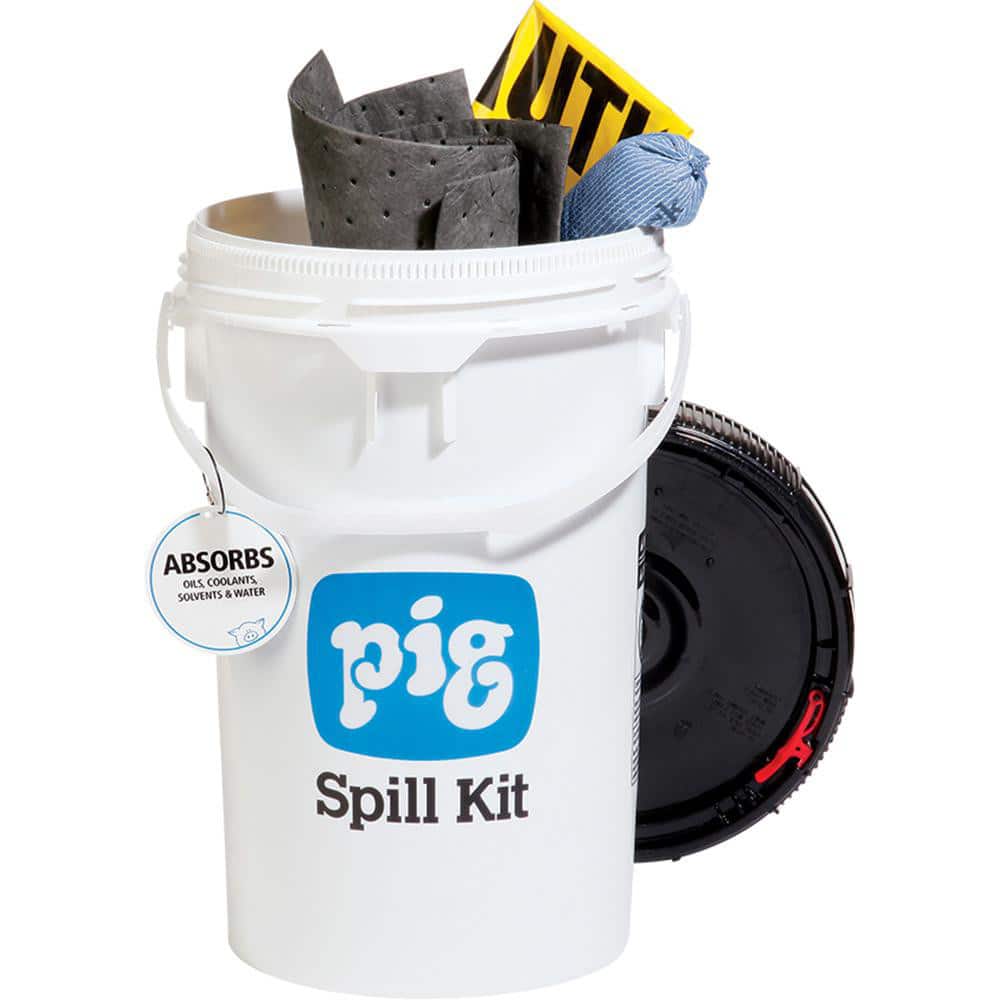 Spill Kits, Kit Type: Universal Spill Kit, Container Type: Bucket, Absorption Capacity: 4 gal, Color: White, Portable: Yes MPN:KIT213