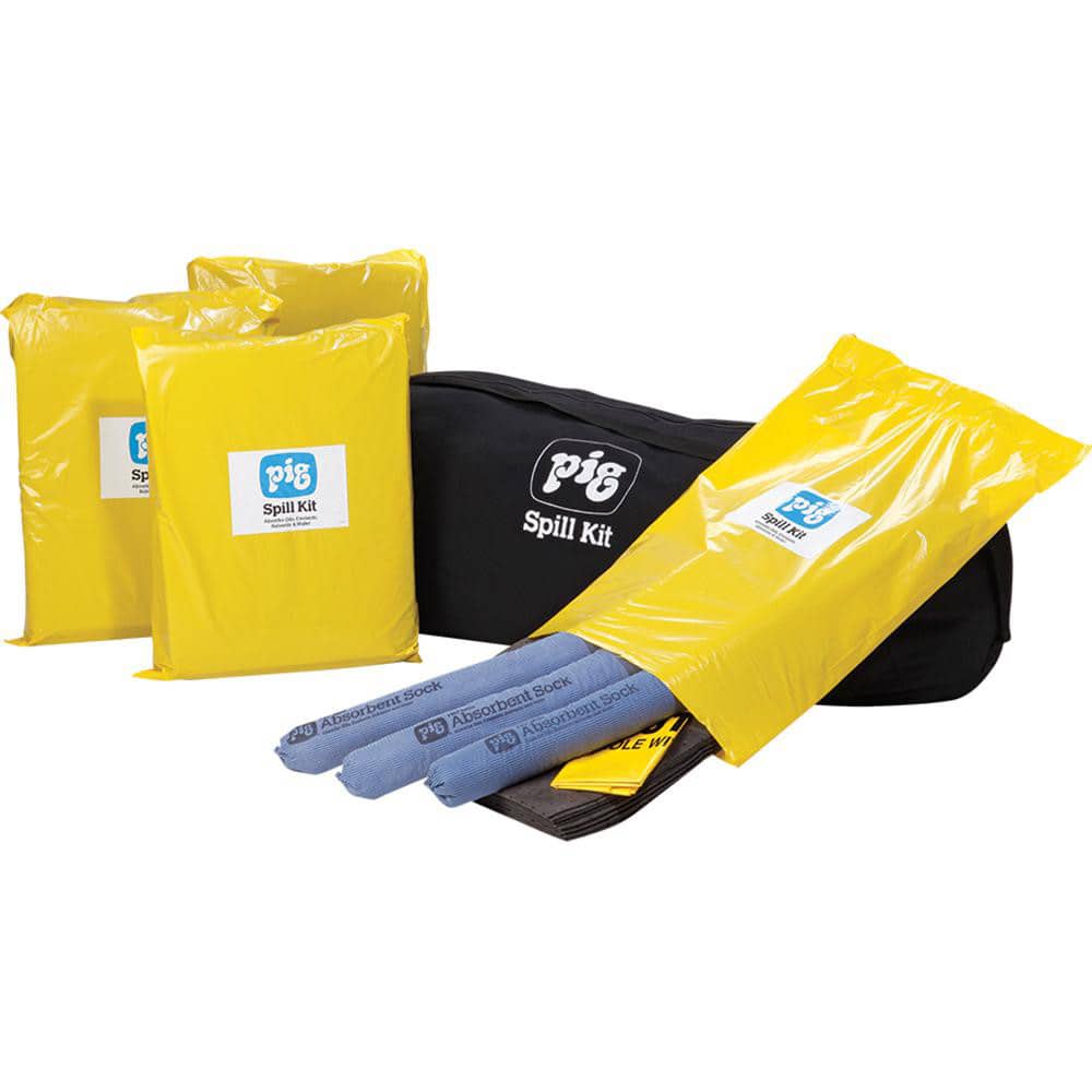 Spill Kits, Kit Type: Universal , Container Type: Bag , Absorption Capacity: 20.0gal , Color: Black  MPN:KIT223