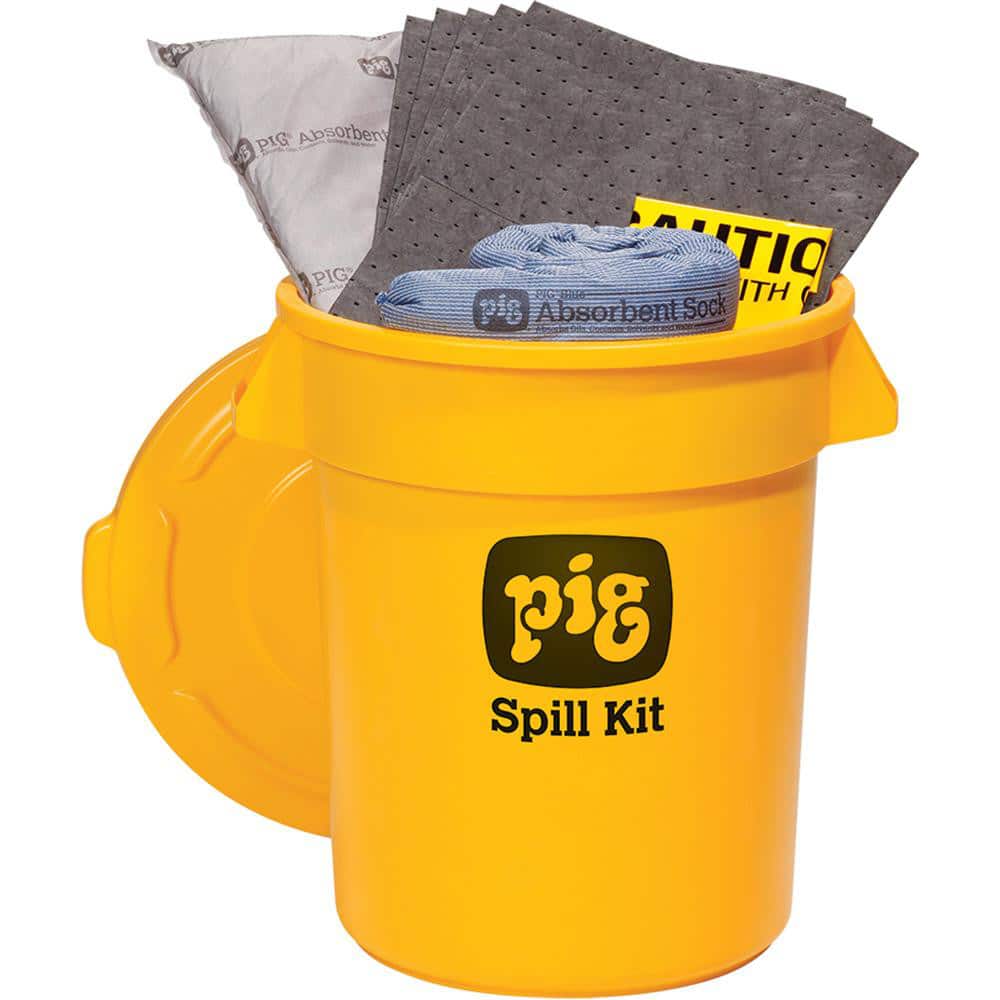 Spill Kits, Kit Type: Universal Spill Kit, Container Type: Can, Absorption Capacity: 12 gal, Color: Hi-Vis Yellow, Portable: No MPN:KIT2300