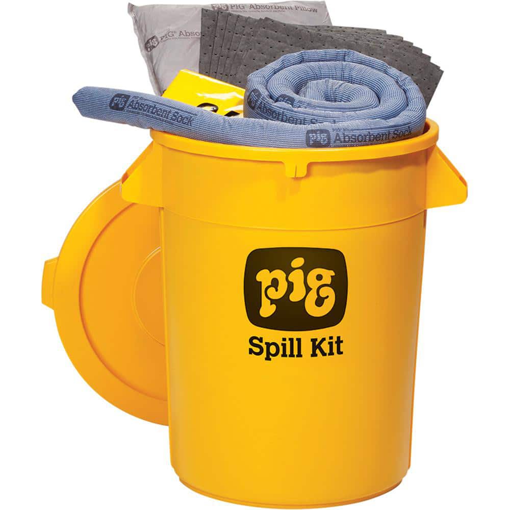 Spill Kits, Kit Type: Universal Spill Kit, Container Type: Can, Absorption Capacity: 21 gal, Color: Hi-Vis Yellow, Portable: No MPN:KIT2400