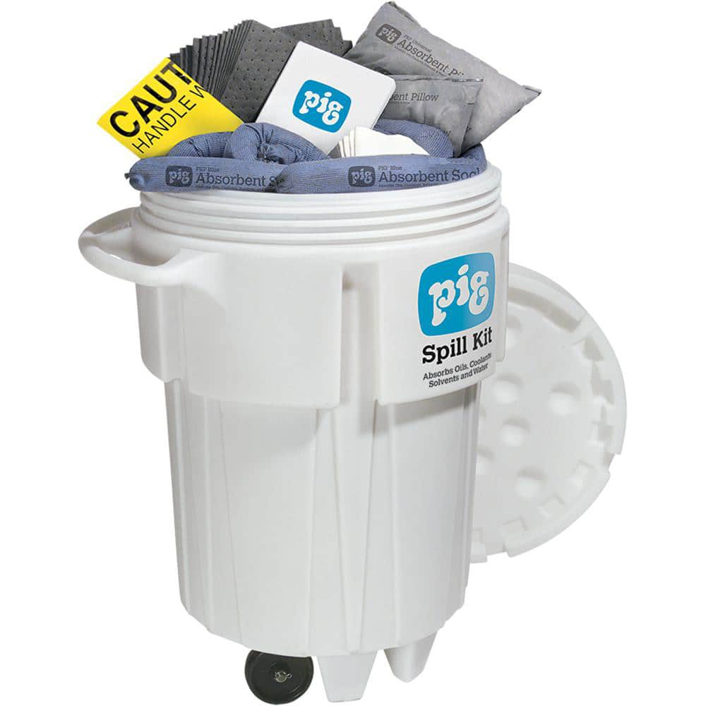 Spill Kits, Kit Type: Universal Spill Kit, Container Type: Overpack, Absorption Capacity: 60 gal, Color: White, Portable: Yes MPN:KIT241-WH