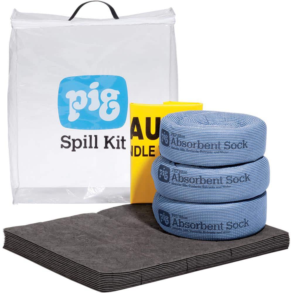 Spill Kits, Kit Type: Universal , Container Type: Bag , Absorption Capacity: 5.0gal , Color: Clear  MPN:KIT274