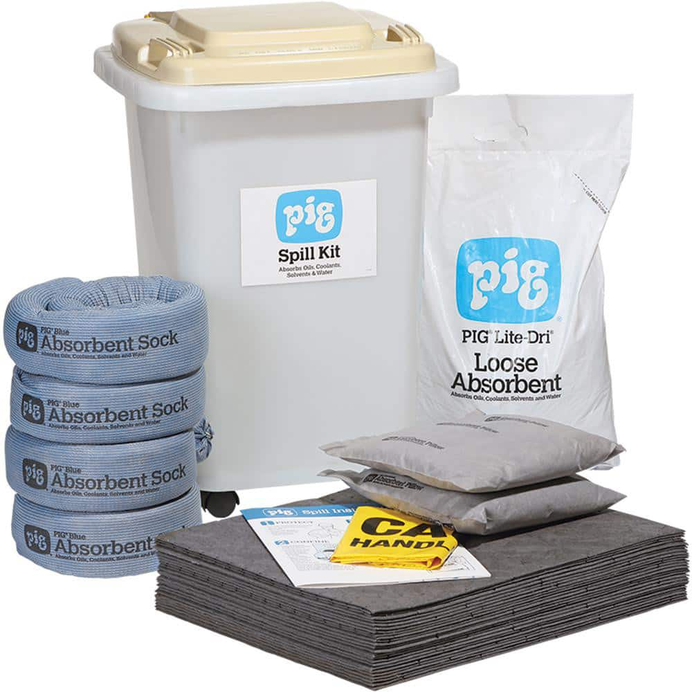 Spill Kits, Kit Type: Oil Based Liquids Spill Kit, Container Type: Can, Absorption Capacity: 12 gal, Color: Clear, Portable: Yes MPN:KIT278