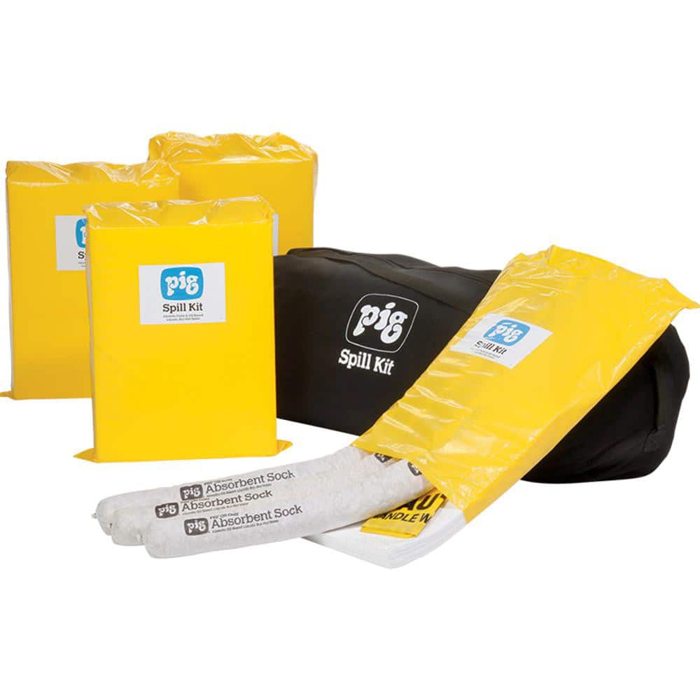 Spill Kits, Kit Type: Oil Based Liquids , Container Type: Bag , Absorption Capacity: 23.0gal , Color: Black  MPN:KIT423