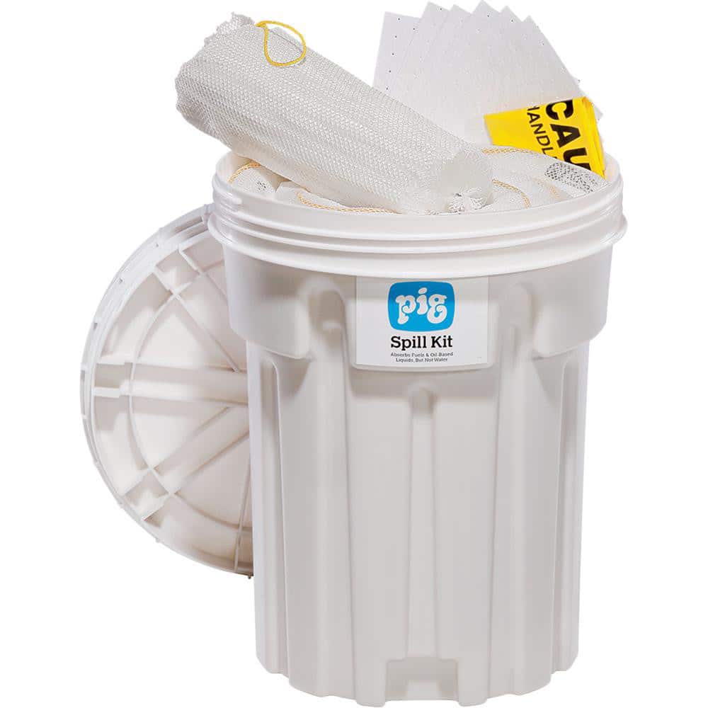 Spill Kits, Kit Type: Oil Based Liquids Spill Kit, Container Type: Overpack, Absorption Capacity: 21 gal, Color: White, Portable: No MPN:KIT436
