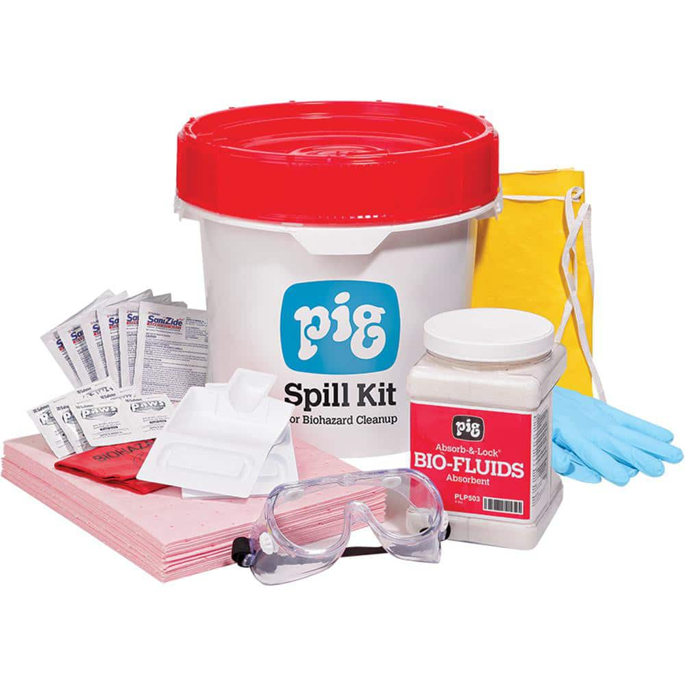 Spill Kits, Kit Type: Biohazard Spill Kit, Container Type: Pail, Container Size (Lb.): 3.5 gal, Absorption Capacity: 8.5 gal, Color: White, Portable: Yes MPN:PLS1850