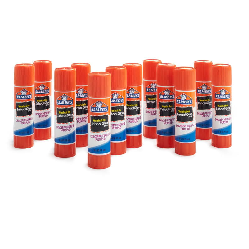 Elmers Disappearing Glue Sticks, 0.21 Oz, Purple, Pack Of 12 (Min Order Qty 10) MPN:E1559