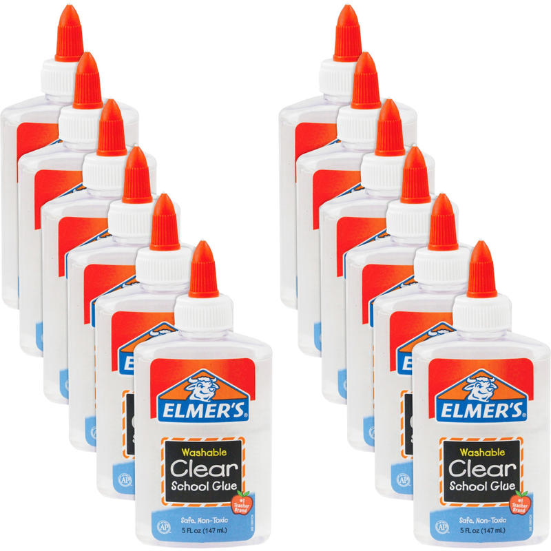 Elmers Washable Clear School Glue. 5 Oz., Pack Of 12 (Min Order Qty 2) MPN:E305BD