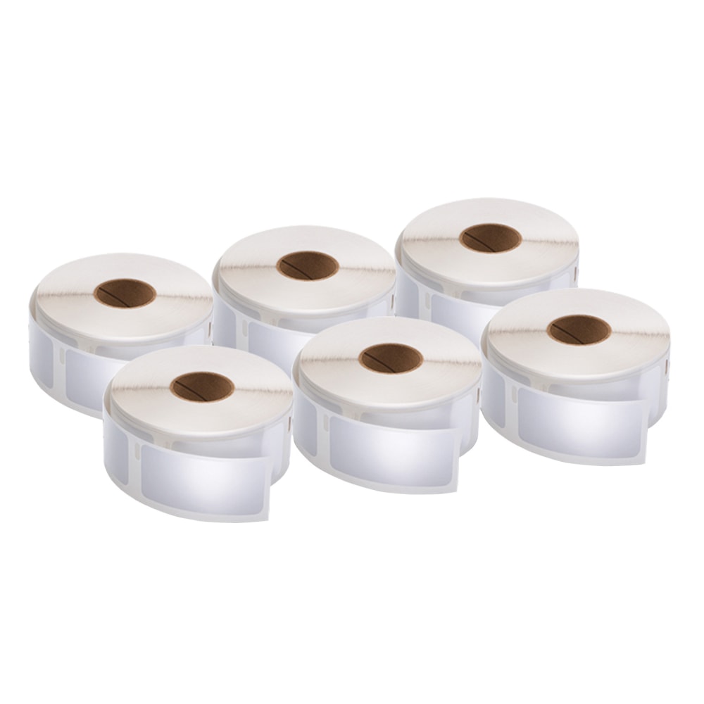 DYMO Multipurpose Labels For LabelWriter Label Printers, 1in x 2 1/8in, White, 500 Labels Per Roll, Pack Of 6 Rolls MPN:2050764