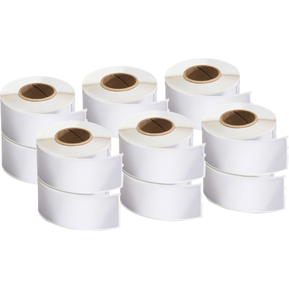 DYMO LabelWriter Address Labels, 1-1/8in x 3-1/2in, Rectangle, White, 350 Labels Per Roll, Pack Of 12 Rolls MPN:2050768