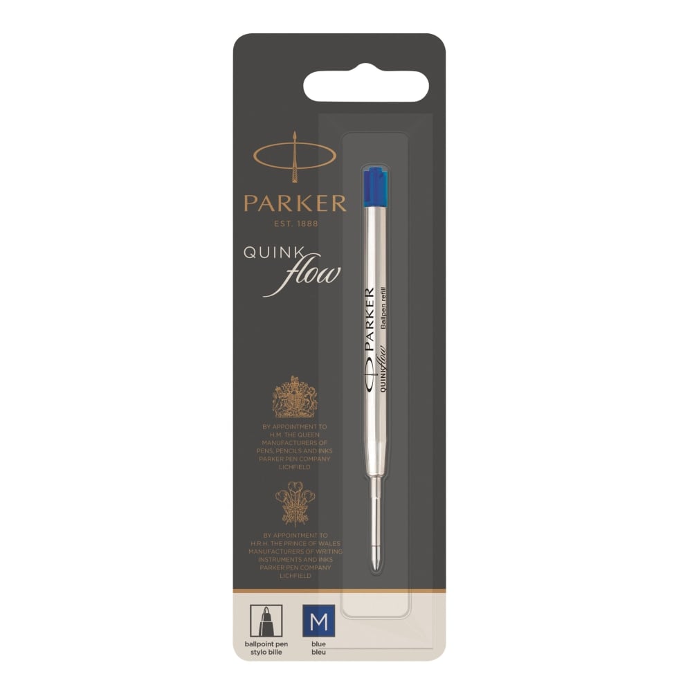 Parker Ballpoint Pen Refill, Medium Point, 1.0 mm, Blue (Min Order Qty 11) MPN:30326