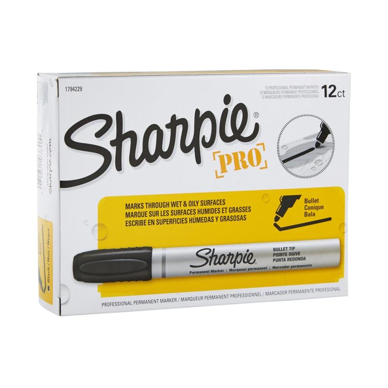 Sharpie Metal Barrel Permanent Markers, Bullet Tip, Black, 12 Count (Min Order Qty 3) MPN:1794229DZ