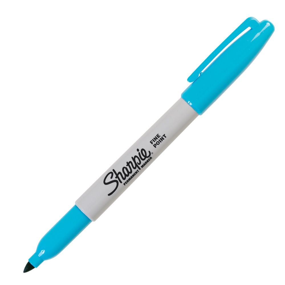 Sharpie Permanent Fine-Point Marker, Turquoise (Min Order Qty 52) MPN:30133