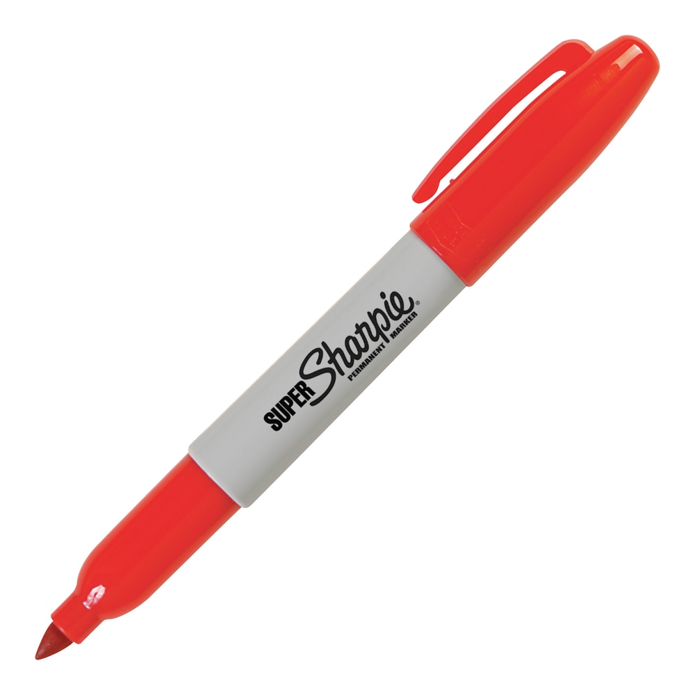 Sharpie Super Permanent Marker, Fine Point, Red Ink (Min Order Qty 3) MPN:33002