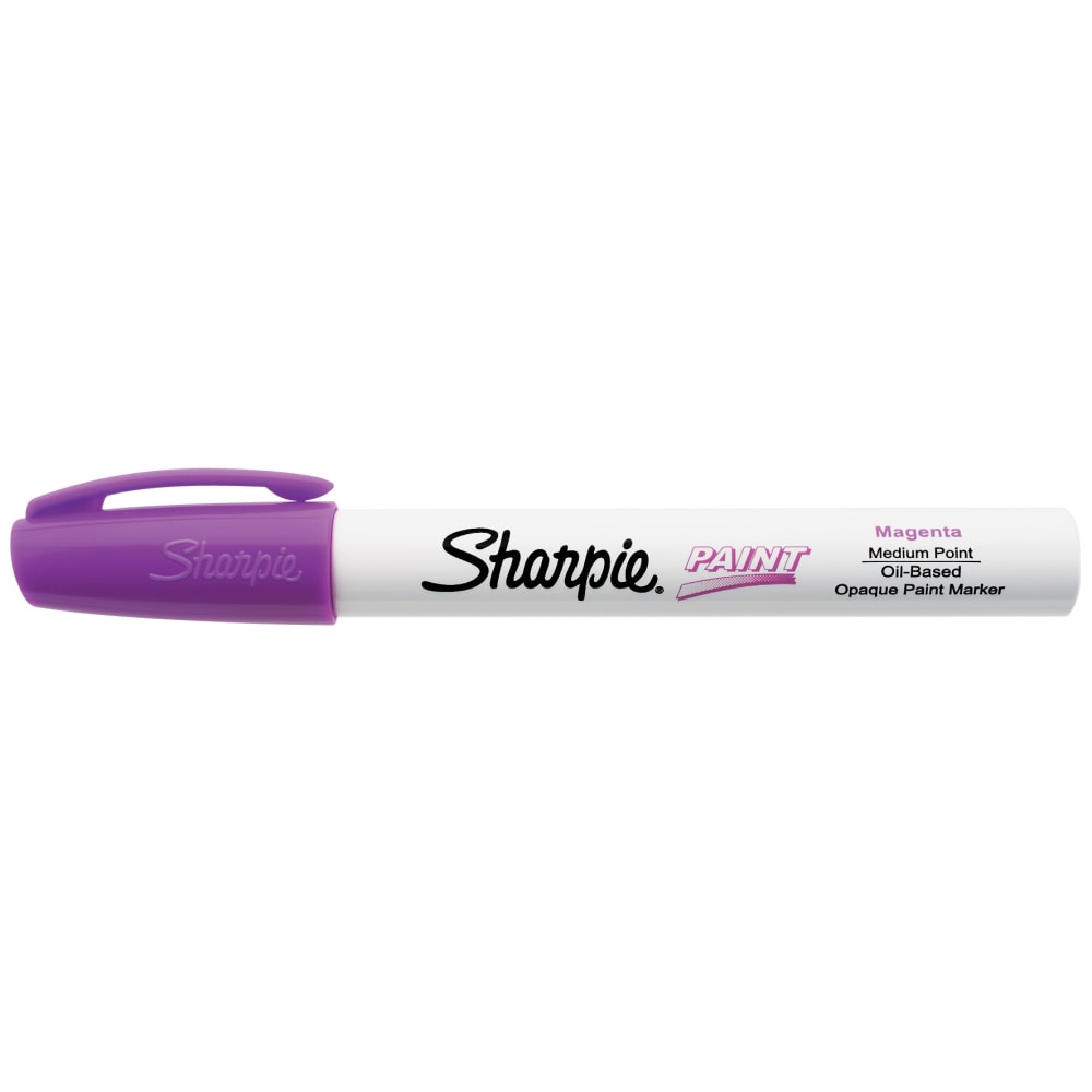 Sharpie Medium Point Oil-Based Paint Marker - Medium Marker Point - Magenta Oil Based Ink - 1 Each (Min Order Qty 11) MPN:35562