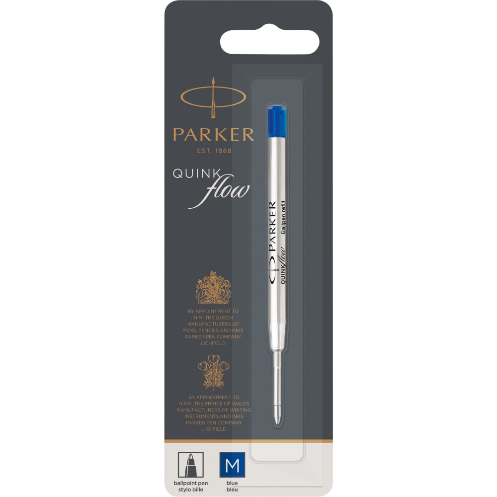 Parker Ballpoint Pen Refill - Medium Point - Blue Ink - 1 Each (Min Order Qty 11) MPN:1950371